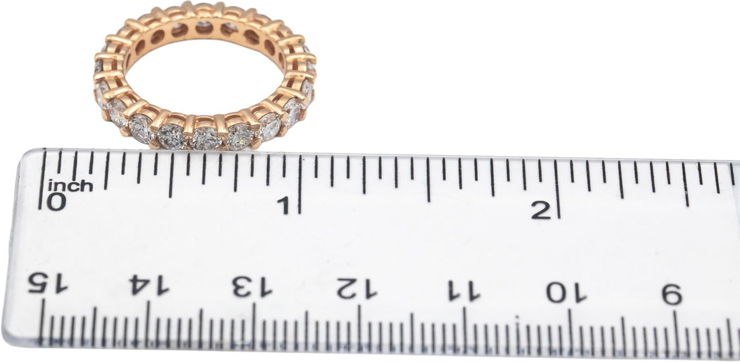 14k Rose Gold Round Diamond Eternity Band Ring 2.56CT Size 6