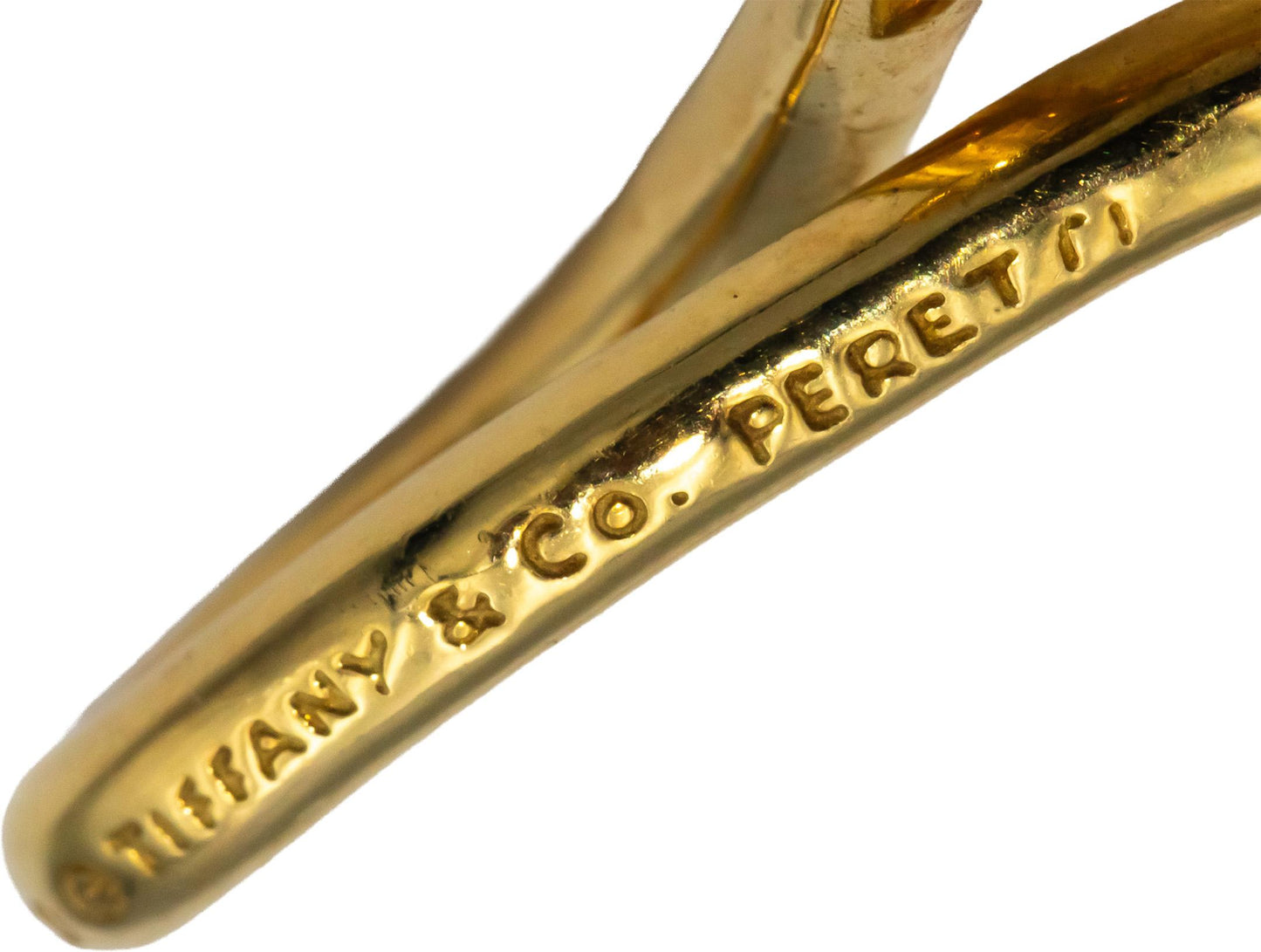 TIFFANY & CO. Vintage 18k Gold Elsa Peretti Infinity Cross Pendant Necklace