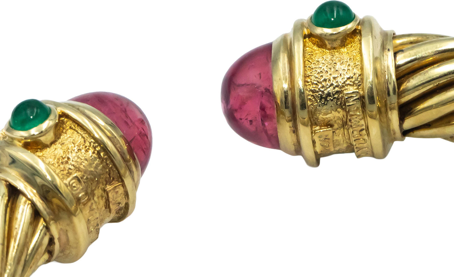 DAVID YURMAN 14k Gold Renaissance Collection Multi Gemstone Cable Cuff Bracelet
