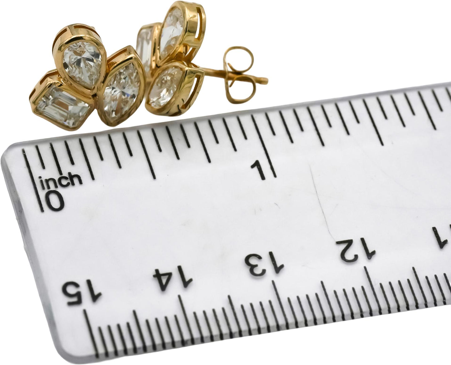 14k Yellow Gold VS Mixed Cut Lab-Grown Diamond Stud Earrings 2.86CT