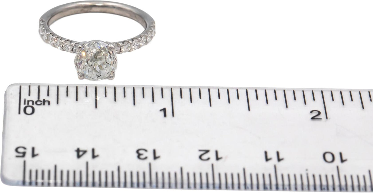 GIA CROWN OF LIGHT Platinum 18k Diamond Engagement Ring 2.61CT w/ 2.11CT Center