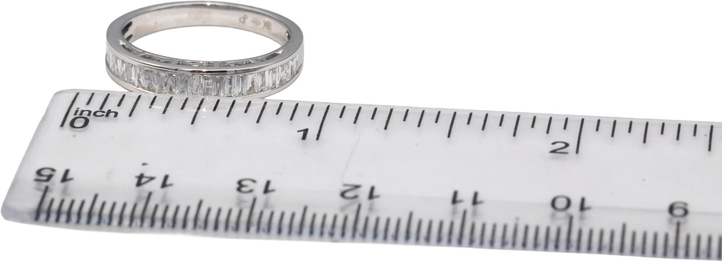 18k White Gold Baguette Cut Channel Set Diamond Band Ring 0.50CT Size 7