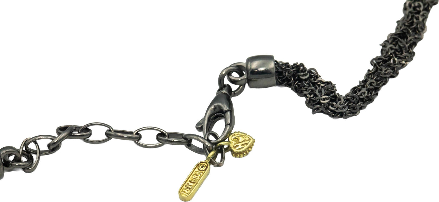 STAMBOLIAN 18k Gold Sterling Silver Fresh Water Baroque Pearl Tassel Necklace