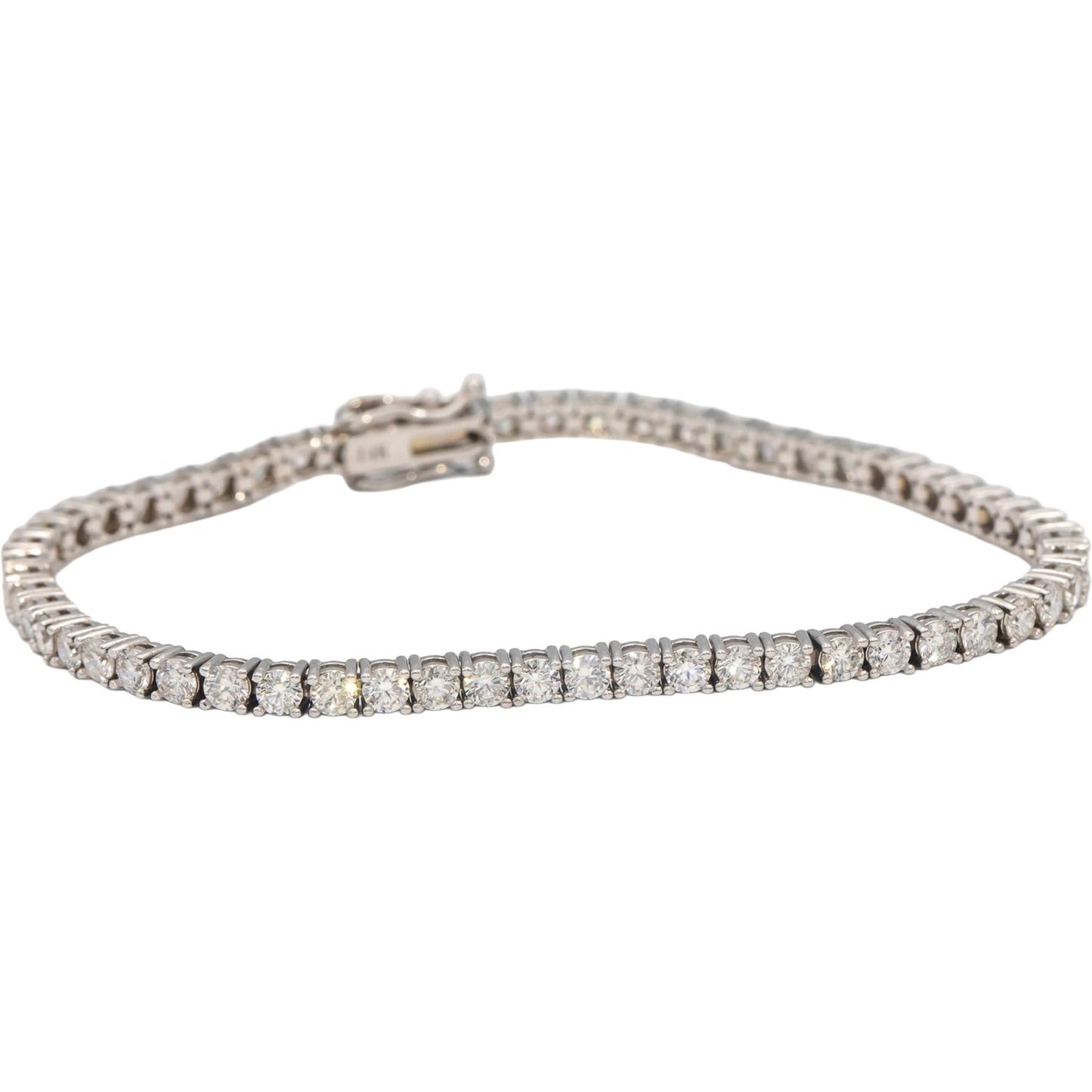 14k White Gold Jewelry Round Cut Prong Set Diamond Tennis Bracelet 5.0CT