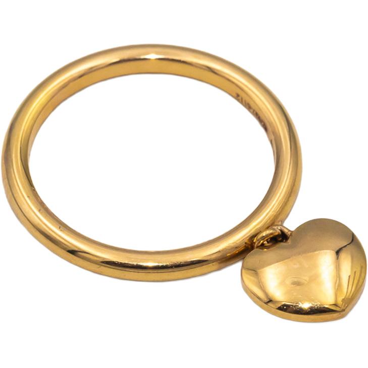 CHOPARD 18k Rose Gold Chopardissimo Heart Charm Ring Size 55 w/ Papers