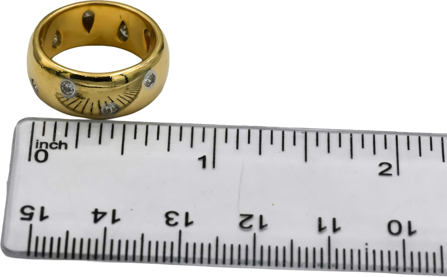 TIFFANY & CO. Vintage 18k Gold Platinum Etoile Diamond Band Ring .50CT Size 5.5