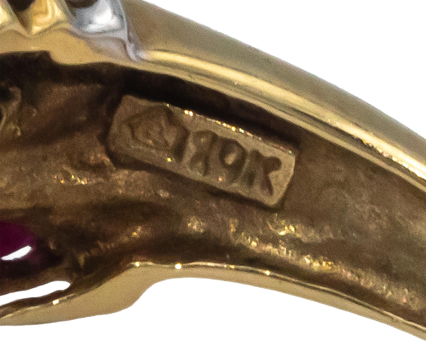 10k Yellow Gold 1.05CT Diamond and Ruby Cocktail Ring Size 7