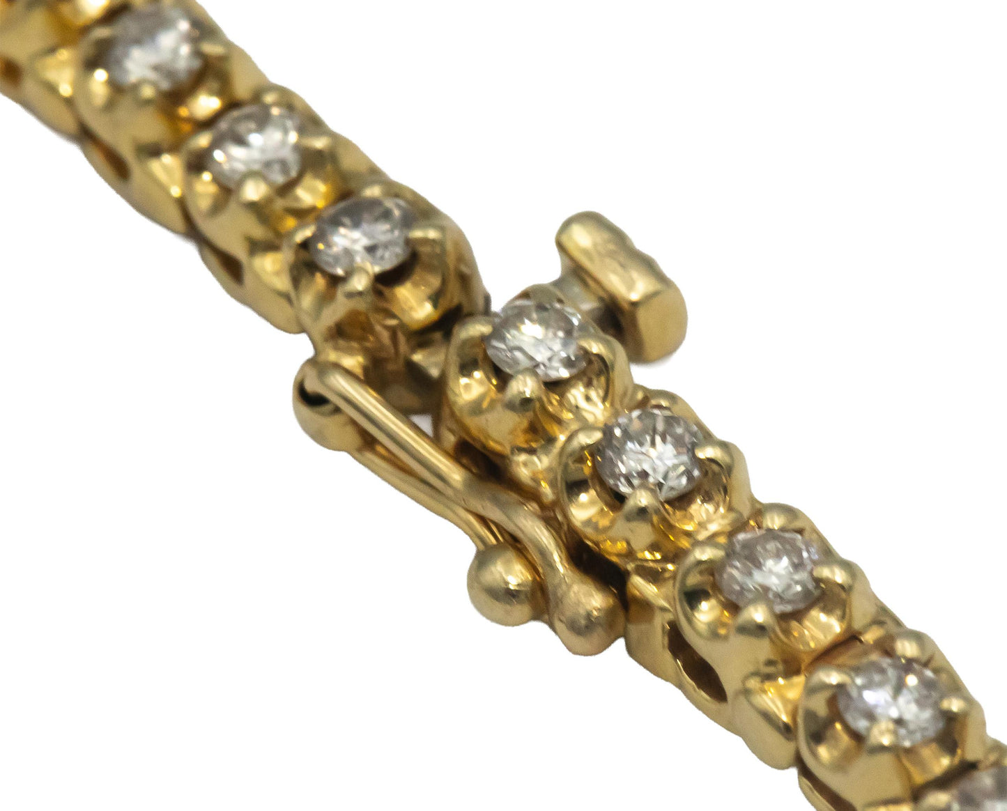 14k Yellow Gold Jewelry Round Cut Diamond Tennis Necklace 6.0CT