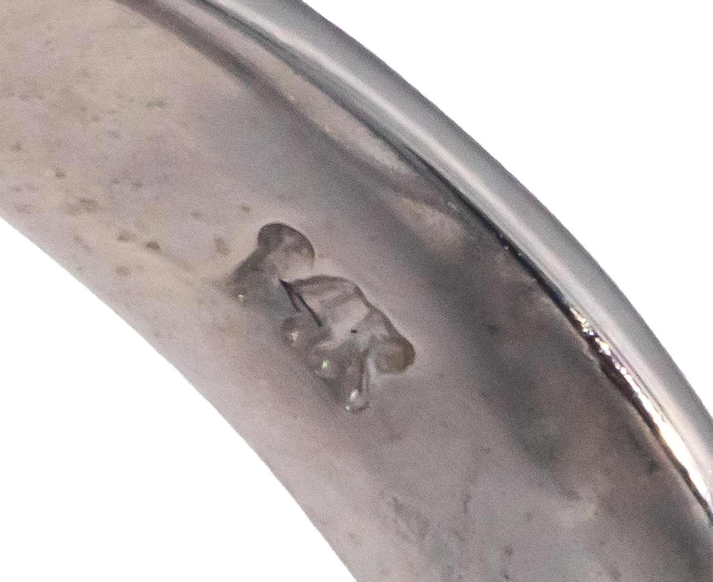 Vintage 14k White Gold 0.95CT Round Cut Diamond Abstract Ring Size 5.5