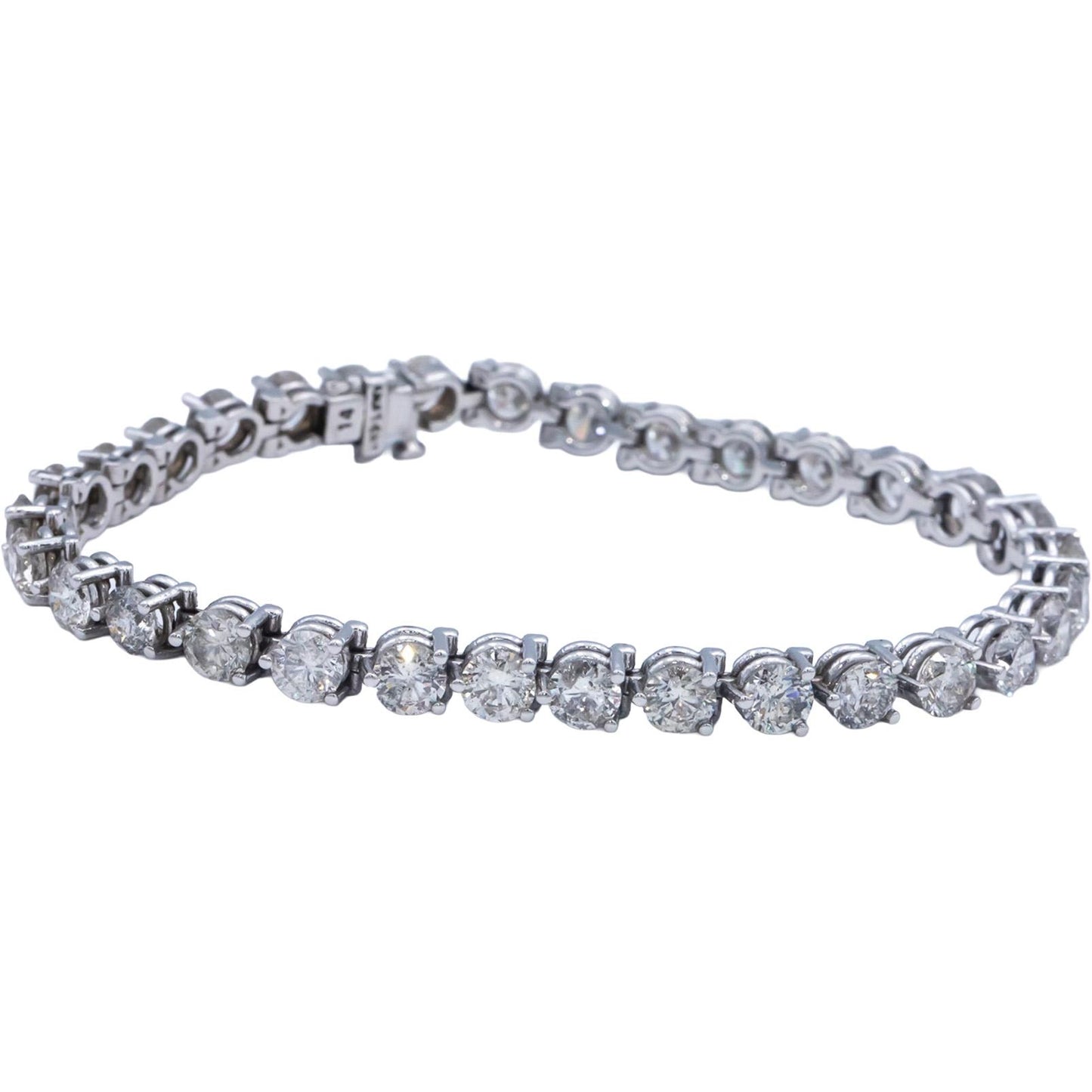 Diamond 14k White Gold Jewelry Round Cut Tennis Bracelet 18.03CT