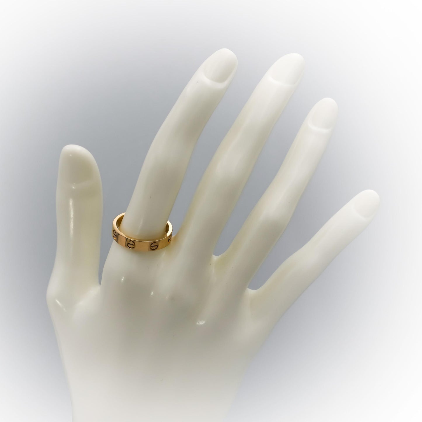CARTIER 18k Yellow Gold Love Screw Motif Ring Size 57