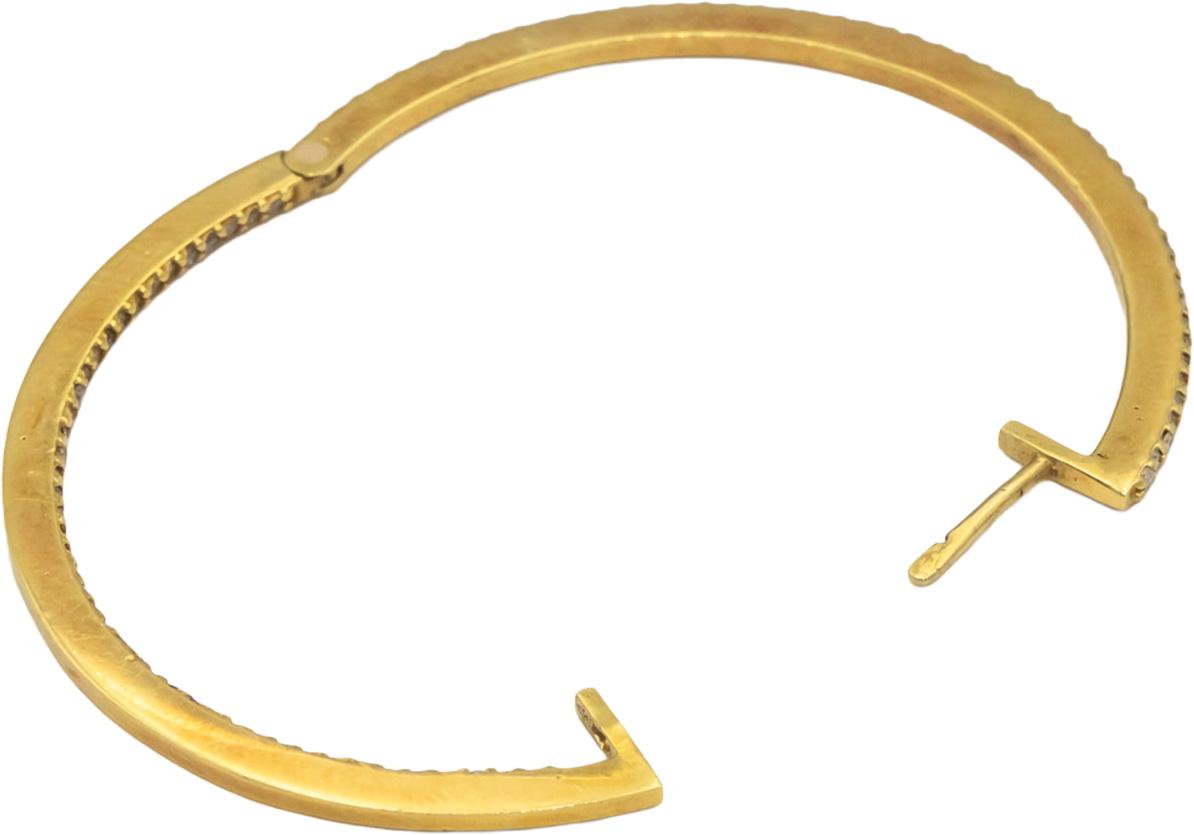 18k Yellow Gold Inside Outside Diamond Jumbo Hoop Earrings 1.0cts