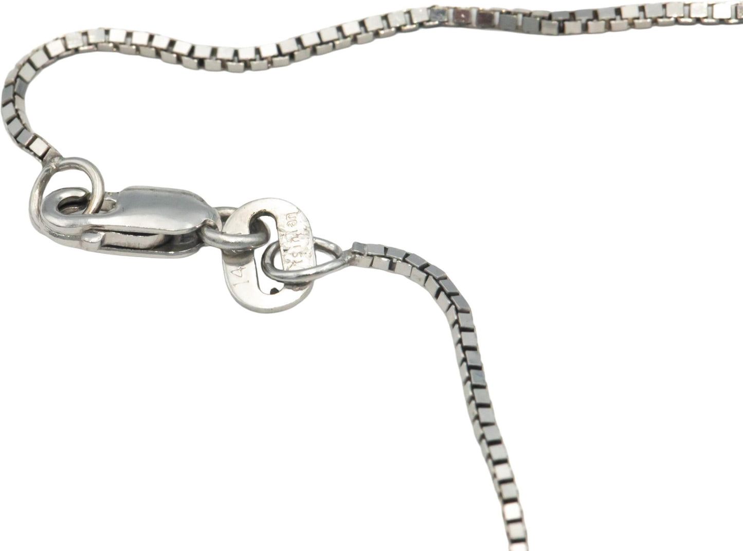 14k White Gold 0.50CT Diamond Three Stone Pendant Necklace
