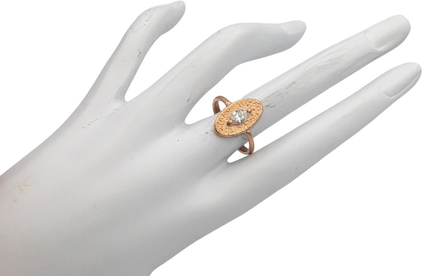 14k Yellow Gold 0.50CT Marquise Cut Diamond Solitaire Ring Size 6