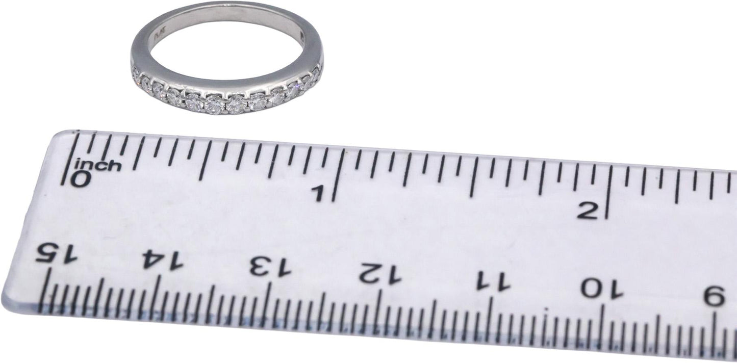 Platinum Jewelry Round Cut Diamond Anniversary Band Ring 0.30CT Size 4.5