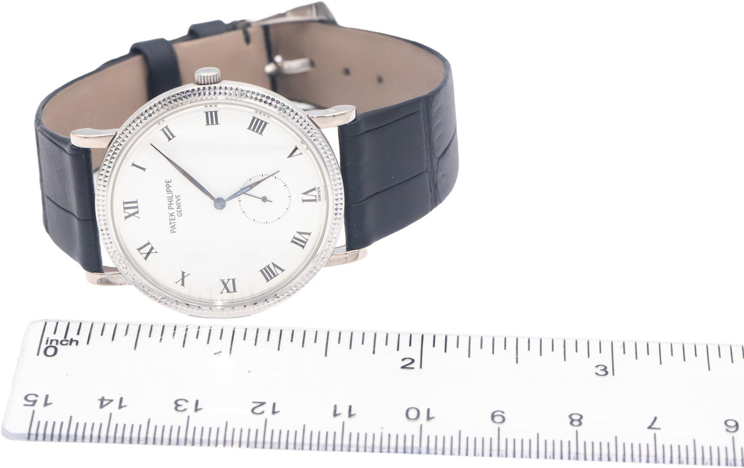 Patek Philippe Calatrava 3919G 18k White Gold Mens 33mm Manual Watch w/ Papers