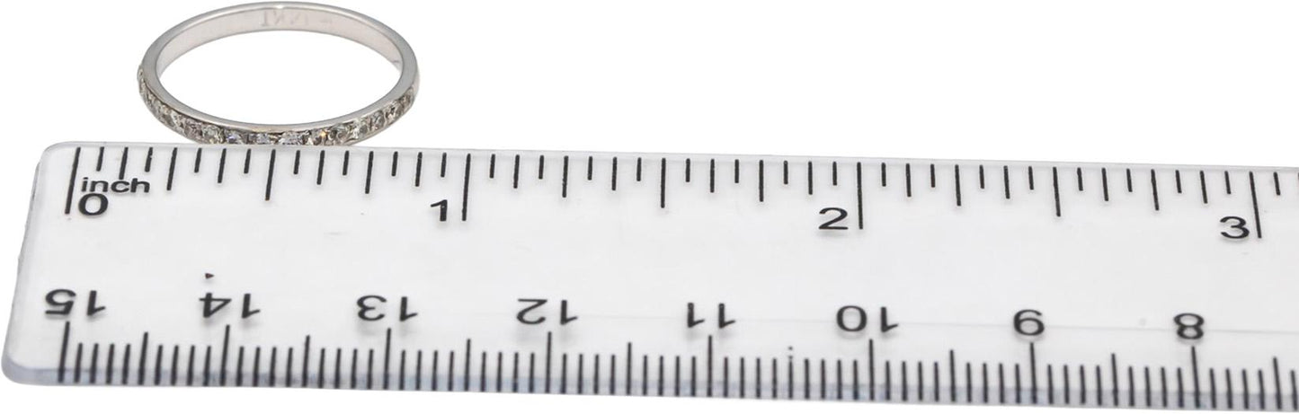 14k White Gold Round Diamond Band Ring 0.25CT Size 5.75