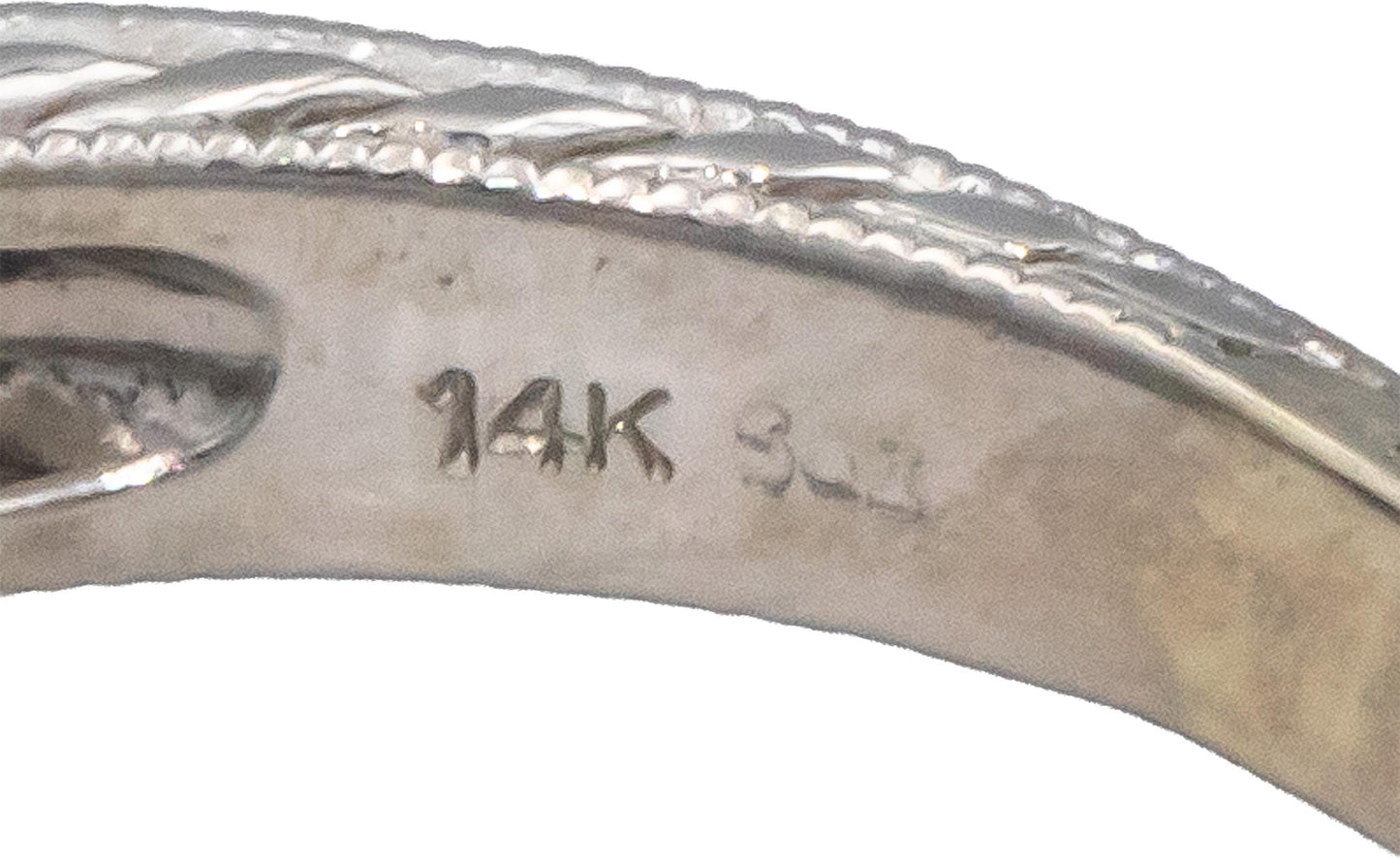 14k White Gold Diamond Engagement Ring 1.25CT w/ 1.0CT Center Size 9.25