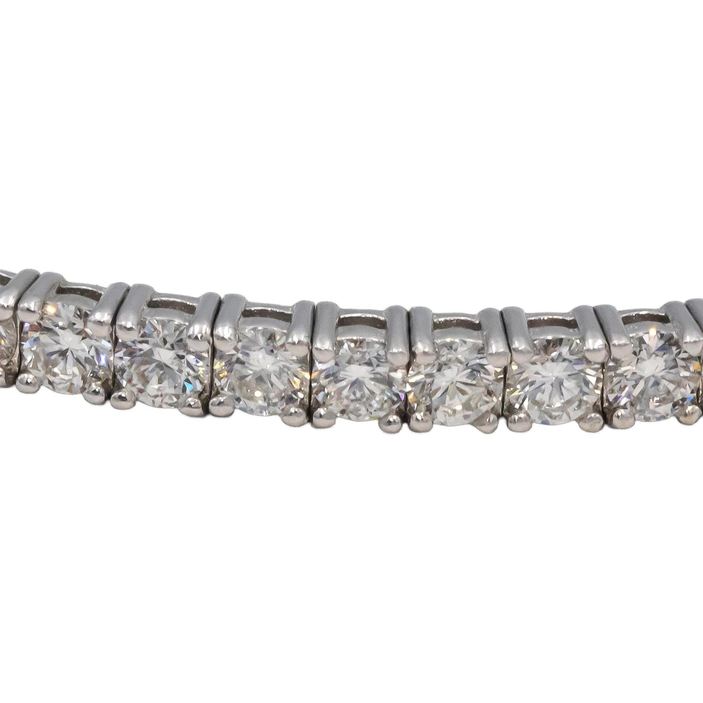 Round Diamond 18k White Gold Semi-Flexible Bangle Bracelet 2.33CT