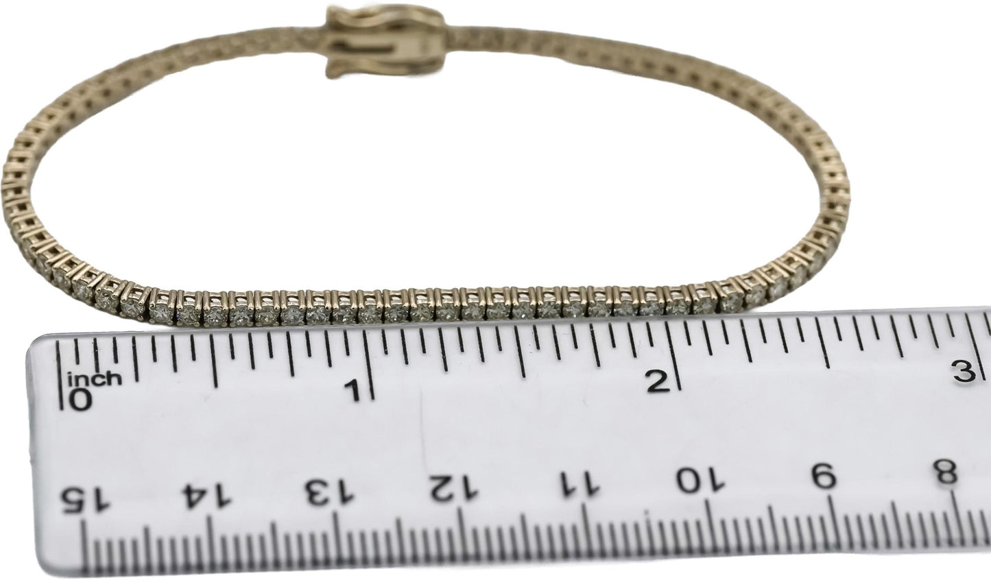 14k White Gold Round Diamond Tennis Bracelet 2.78CT