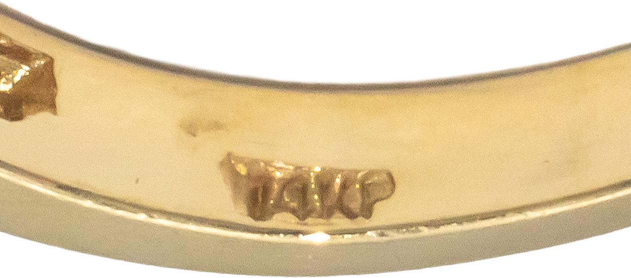 14k Yellow Gold Round Channel Set Diamond Band Ring 0.33CT Size 6.25