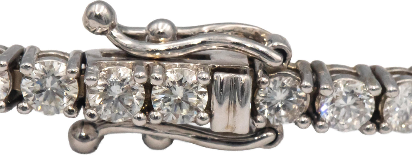 14k White Gold Jewelry Round Cut Prong Set Diamond Tennis Bracelet 5.0CT