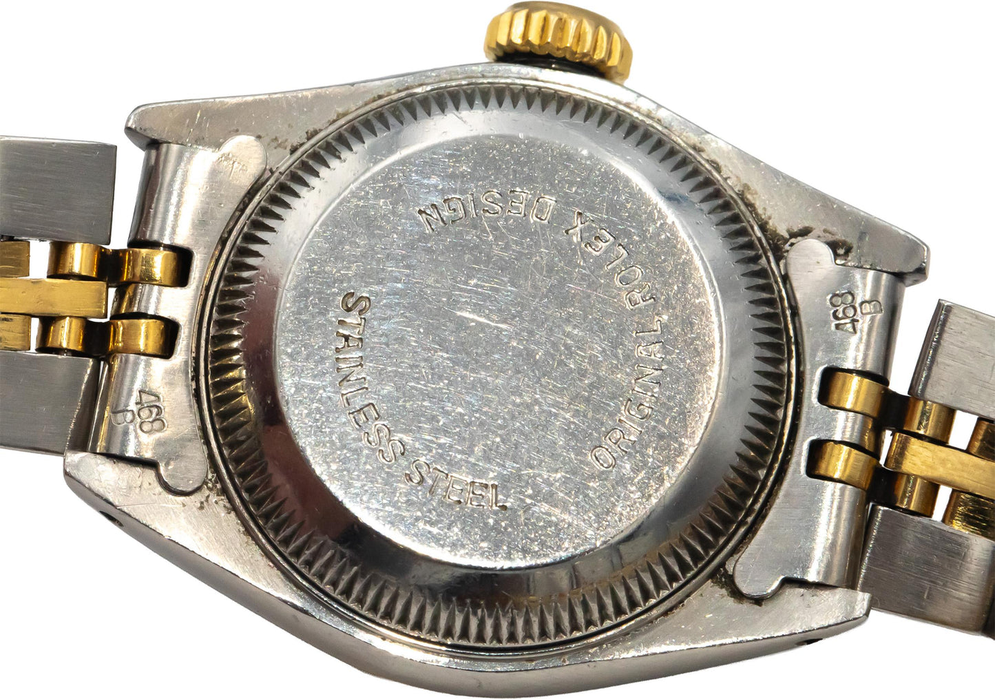ROLEX Stainless Steel 18k Gold 69173 Lady-Datejust Mother of Pearl Diamond Watch