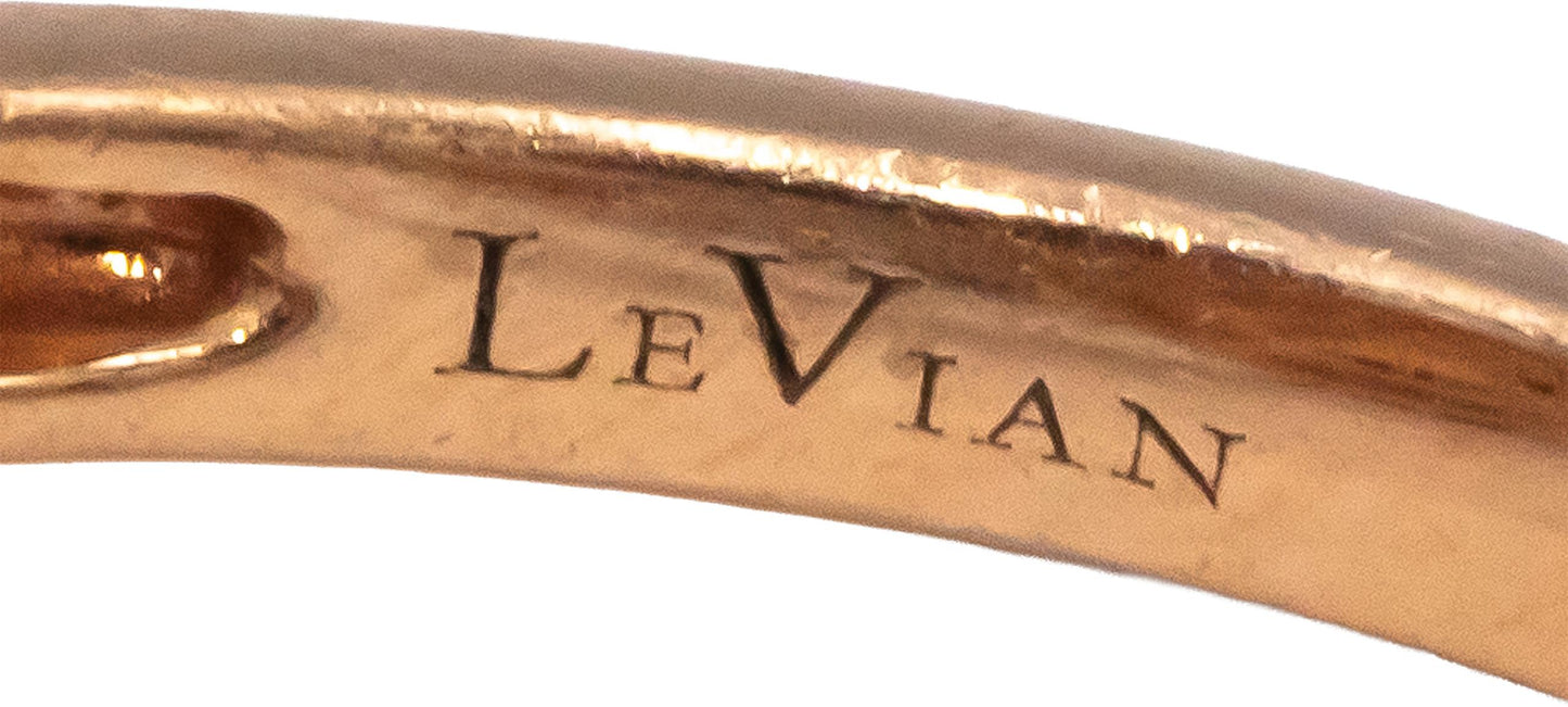 LE VIAN 14k Rose Gold Opal and Diamond Cocktail Ring 2.07CT Size 7