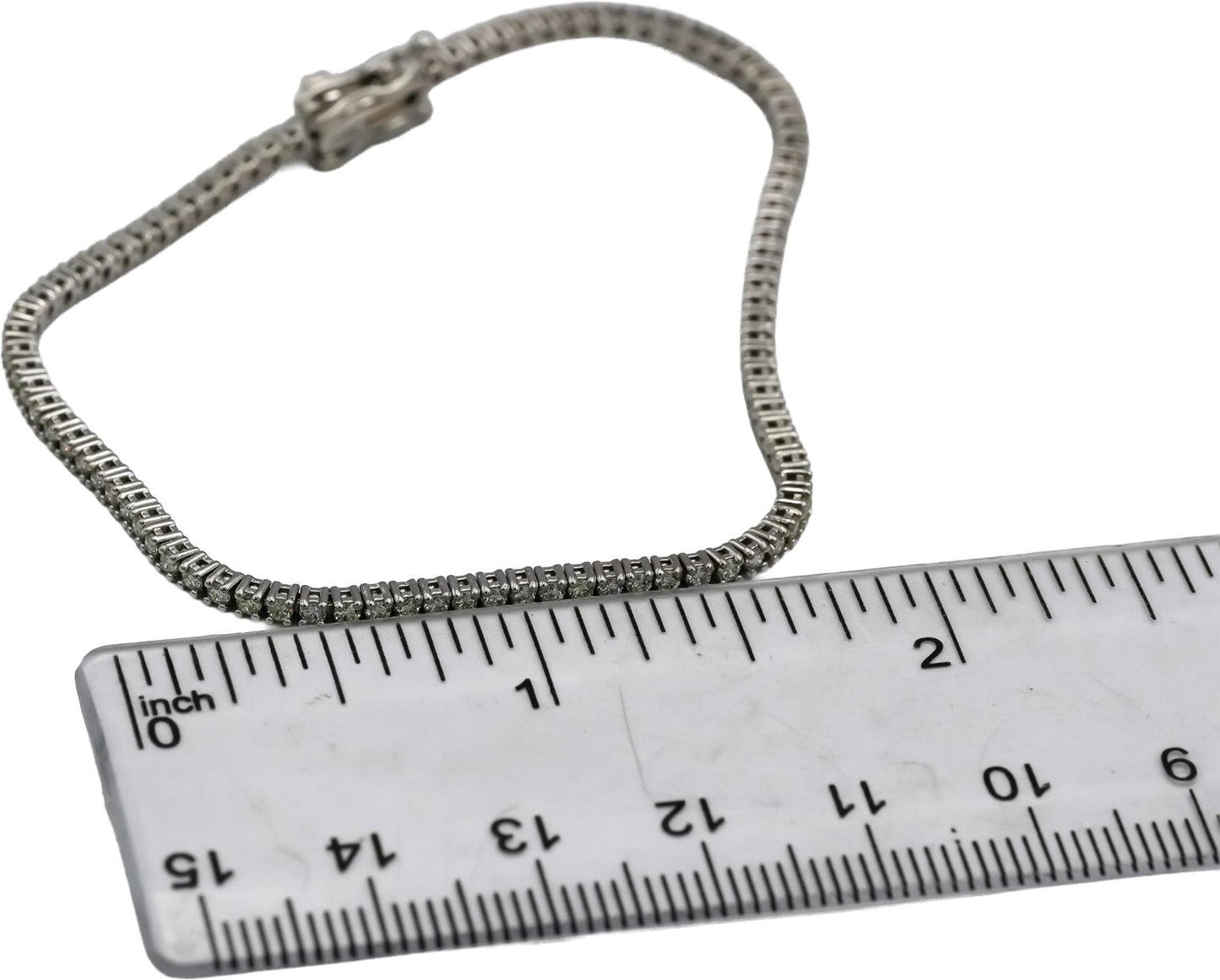 14k White Gold VS Round Diamond Tennis Bracelet 1.60CT