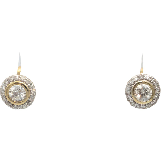 10k Yellow Gold 0.50CT Round Cut Diamond Stud Earrings