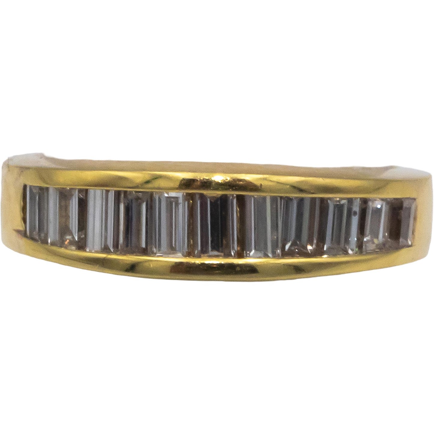 18k Yellow Gold 0.75CT VS Baguette Cut Diamond Band Ring Size 4.5