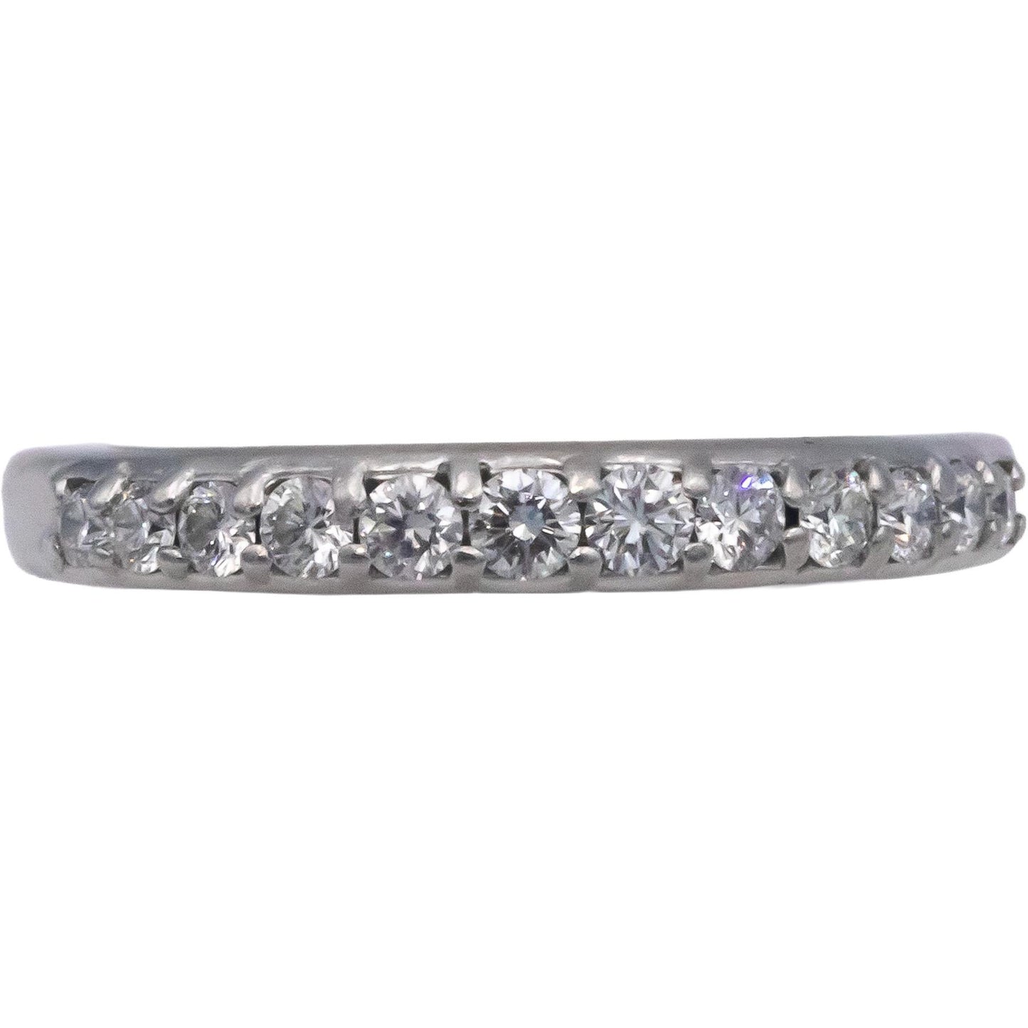 Platinum Jewelry 0.30CT Round Cut Diamond Anniversary Band Ring Size 4.5