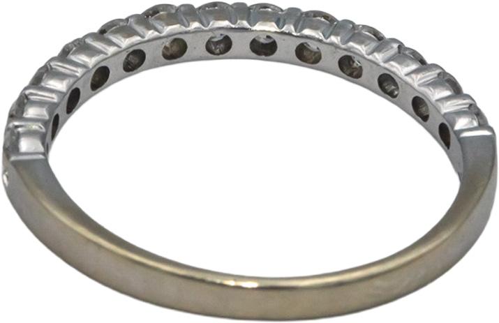 14k White Gold 0.50CT VS Round Cut Diamond Band Ring Size 7.5