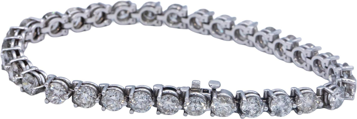 Diamond 14k White Gold Jewelry Round Cut Tennis Bracelet 18.03CT