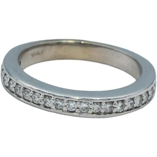 14k White Gold Jewelry VS Round Diamond Band Ring 0.45CT Size 6.25