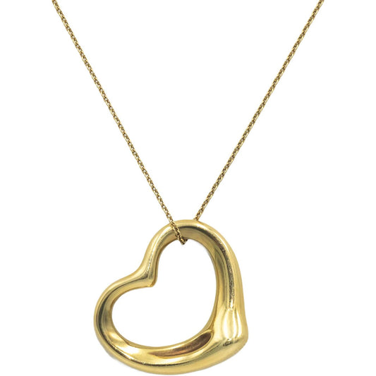 TIFFANY & CO. 18k Yellow Gold Elsa Peretti Open Heart Pendant Necklace $2700