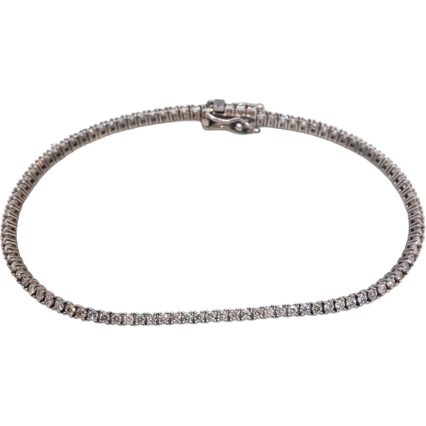 14k White Gold Jewelry 1.70CT Round Cut Diamond Tennis Bracelet