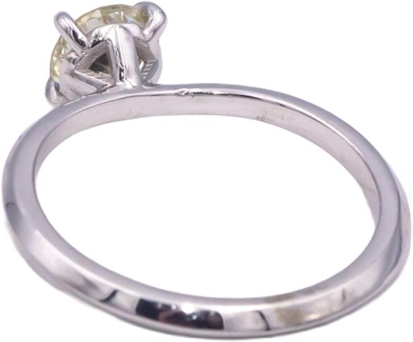 14k White Gold 0.78CT VS Round Cut Diamond Solitaire Engagement Ring Size 6.5