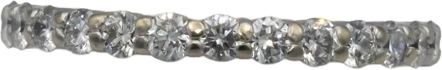 14k White Gold 0.50CT VS Round Cut Diamond Band Ring Size 7.5