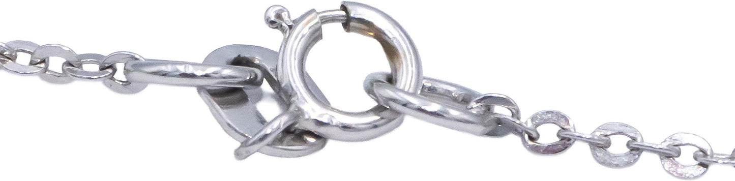 18k White & Yellow Gold VS Round Cut Diamond Heart Themed Pendant Necklace .10CT