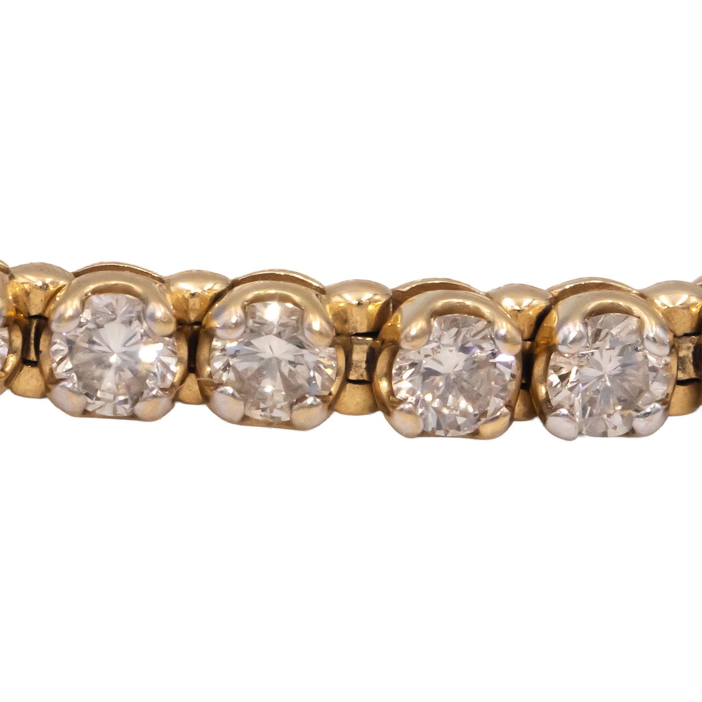 14k Yellow Gold Jewelry Round Diamond Tennis Bracelet 6.0CT