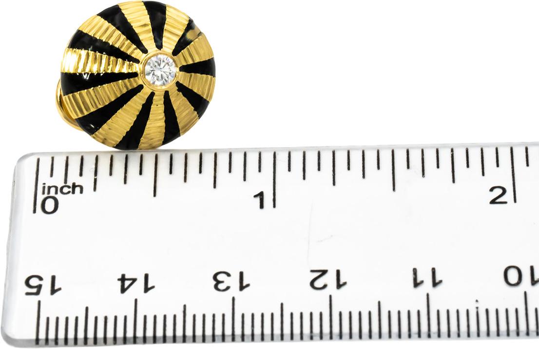 TIFFANY & CO. Vintage 18k Gold Diamond Schlumberger Taj Mahal Earrings .33CT