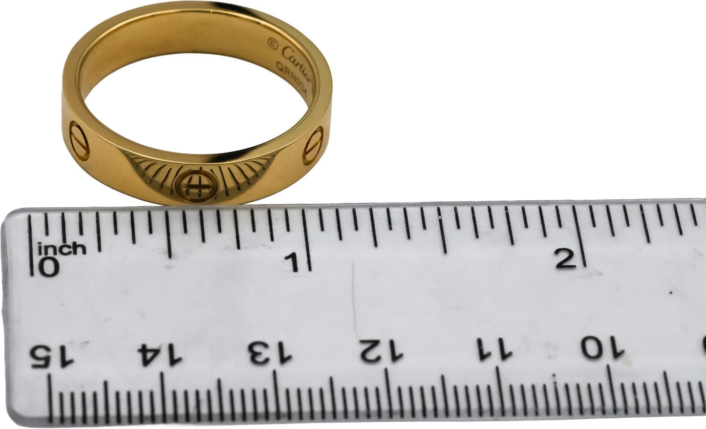 CARTIER 18k Yellow Gold Love Screw Motif 5.5mm Wide Ring Size 69