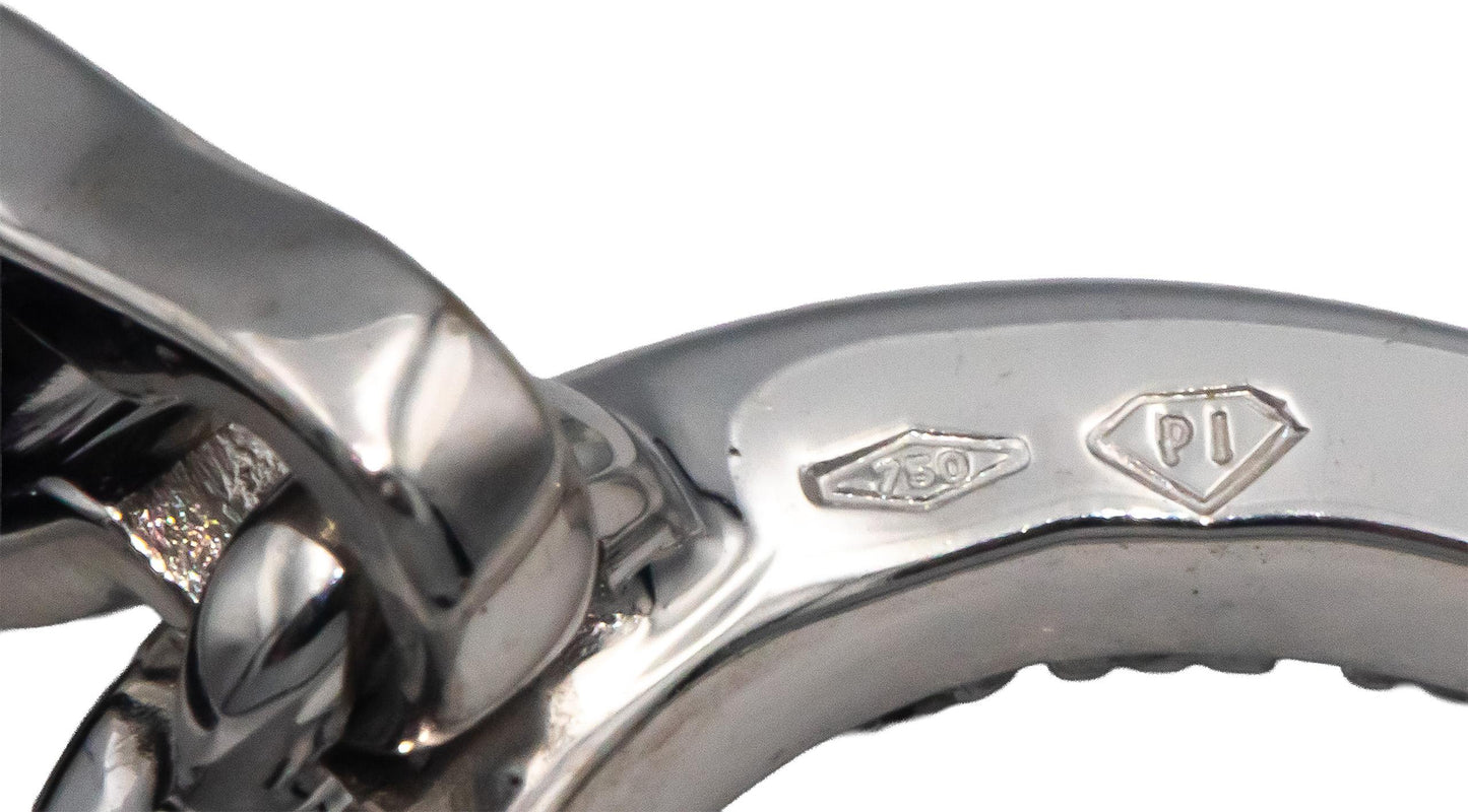 PIAGET Designer Jewelry 18k White Gold 1.0CT Diamond Heart Pendant