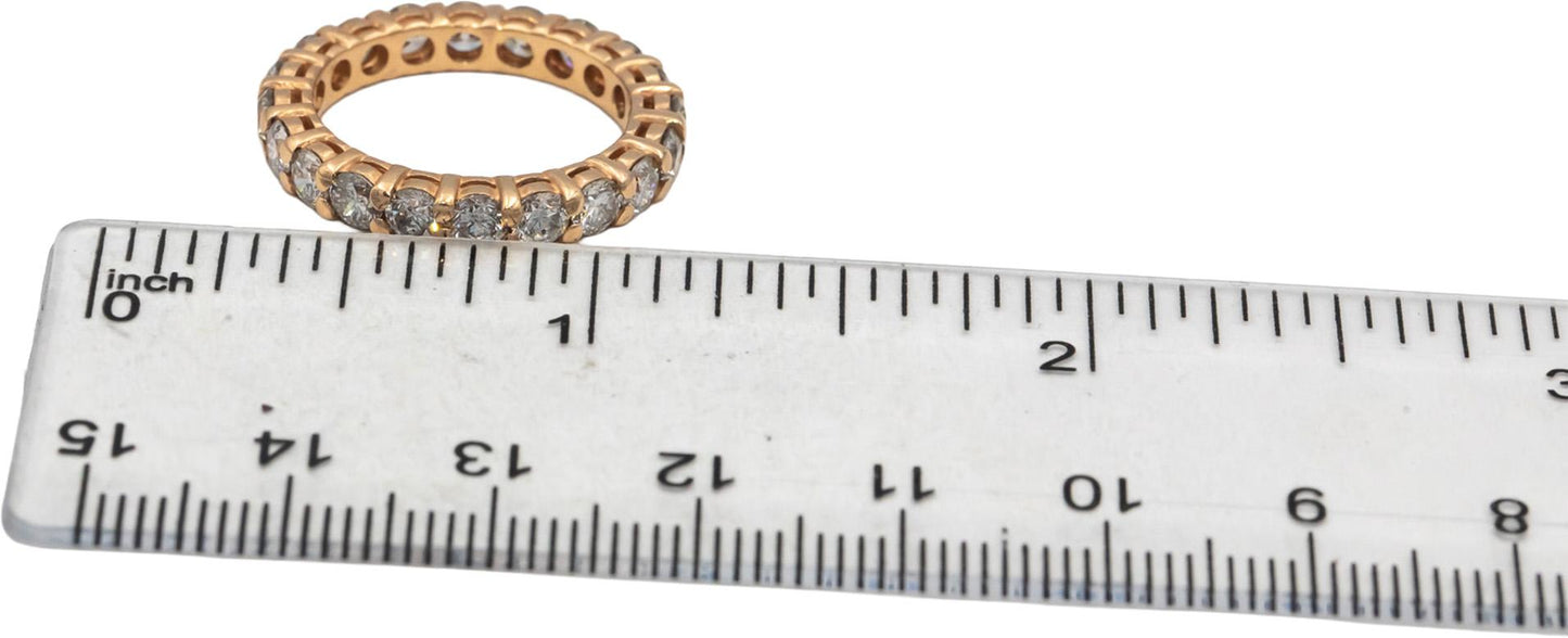 14k Yellow Gold Round Diamond Eternity Band Ring 2.79CT Size 6