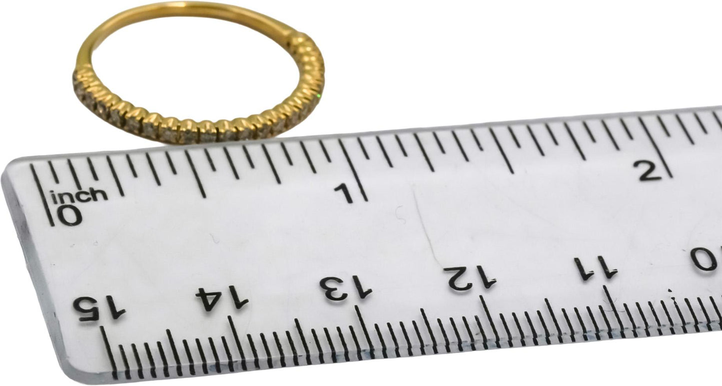 14k Yellow Gold VS Round Diamond Half Eternity Band Ring 0.25CT Size 6.75