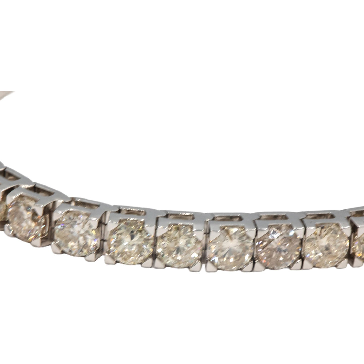 14K White Gold Diamond Formal Tennis Bracelet 15.25 ct 4 Prong