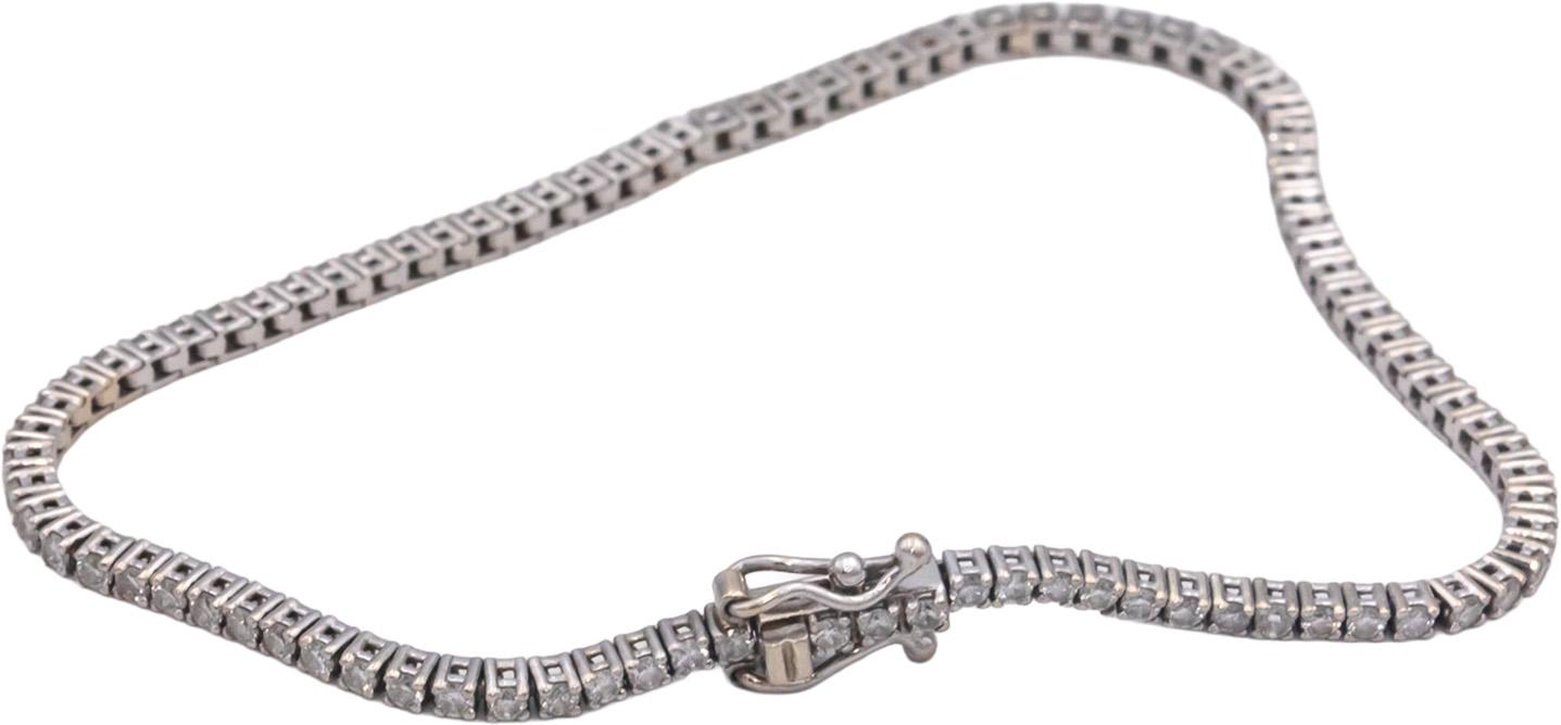 14k White Gold 1.50CT Round Cut Diamond Tennis Bracelet