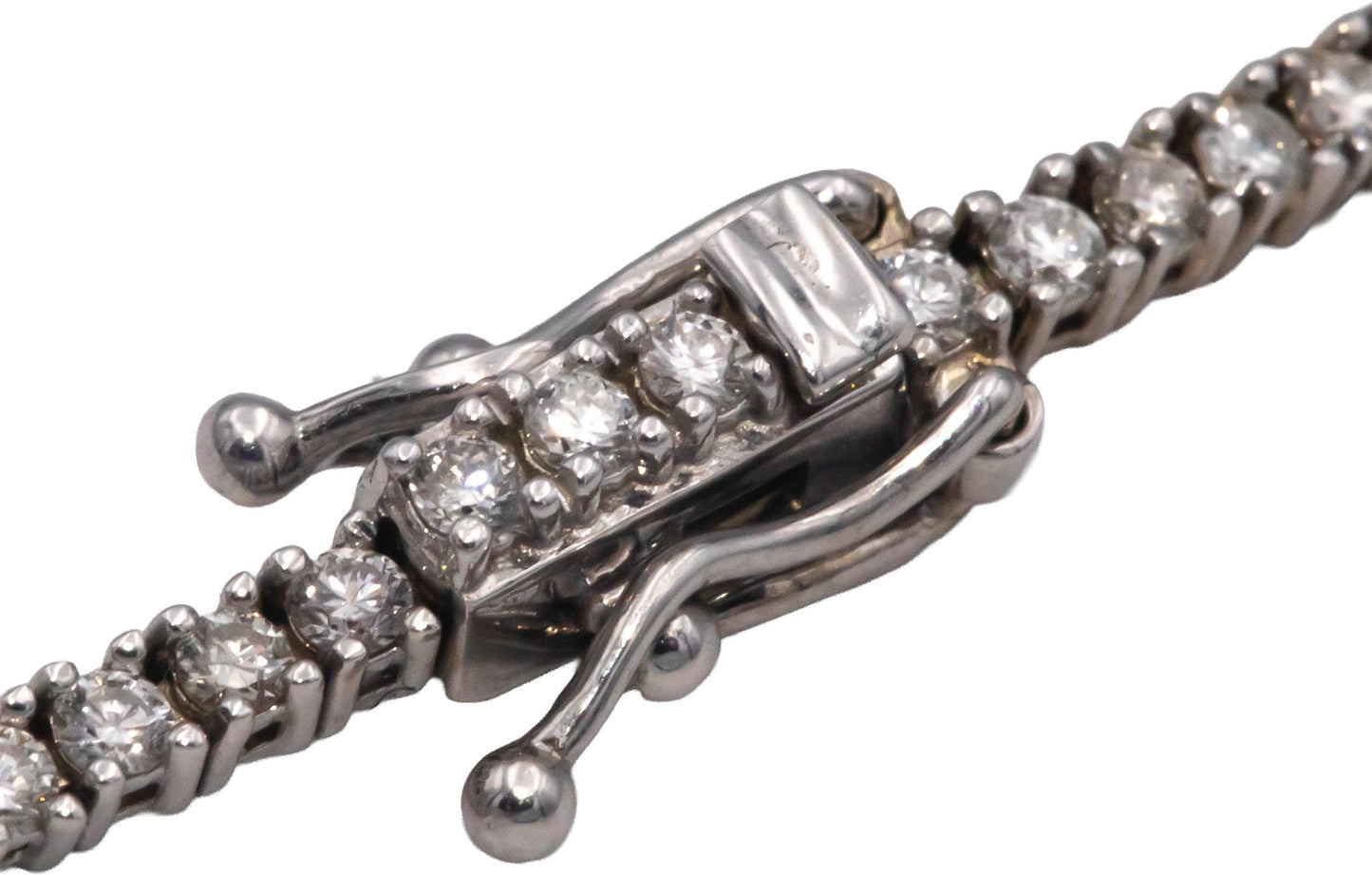 14k White Gold Jewelry 1.70CT Round Cut Diamond Tennis Bracelet
