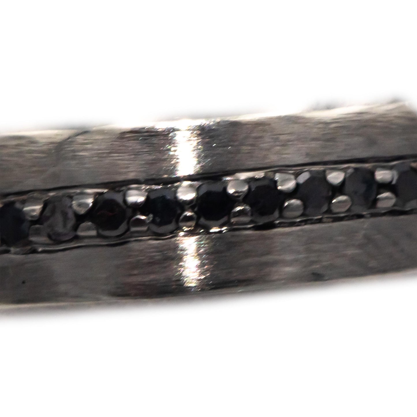 10k Black Gold Round Cut Black Diamond Men's Eternity Ring 0.50CT Size 10.75